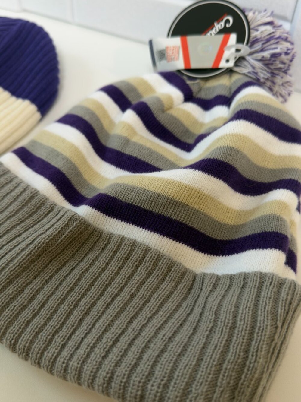 New JMU Knit Striped Beanies x2, James Madison University - Picture 6 of 6